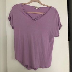 lavender blouse